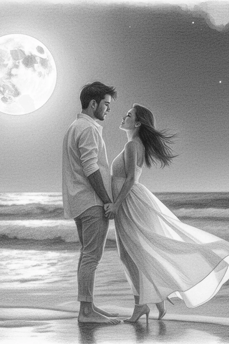 Arte de amor con IA de la pareja soñada